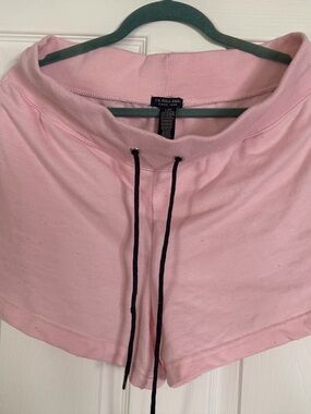 U.S. Polo Assn. Light Pink Shorts with Navy Drawstring
